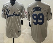 Men's New York Yankees #99 Aaron Judge Grey Limited Jersey