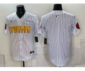 Men's New York Yankees X Spider-Man Blank White Limited Stitched Baseball Jersey