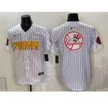 Men's New York Yankees X Spider-Man Team Big Logo White Limited Stitched Baseball Jersey