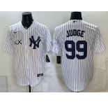 Men's New York Yankees x KAWS #99 Aaron Judge White Stadium Stitched Baseball Jersey
