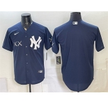 Men's New York Yankees x KAWS Navy Stadium Stitched Baseball Jersey