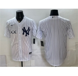 Men's New York Yankees x KAWS White Stadium Stitched Baseball Jersey