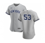 Men's Nike New York Yankees #53 Zack Britton Gray Road 2020 Authentic Player Baseball Jersey