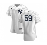 Men's Nike New York Yankees #59 Luke Voit White Navy Home 2020 Authentic Player Baseball Jersey