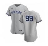 Men's Nike New York Yankees #99 Aaron Judge Gray Road 2020 Authentic Player Baseball Jersey