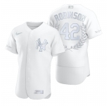 New York Yankees #42 Jackie Robinson Men's Nike Platinum MLB MVP Limited Player Edition Jersey