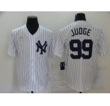 New York Yankees #99 Aaron Judge Nike Home Cooperstown Collection Player MLB Jersey White