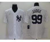 New York Yankees #99 Aaron Judge Nike Home Cooperstown Collection Player MLB Jersey White