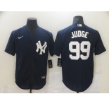 Nike Men's New York Yankees #99 Aaron Judge Authentic Navy Blue Cool Base Baseball Jersey