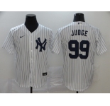Nike Men's New York Yankees #99 Aaron Judge Replica White Baseball Jersey