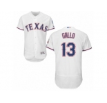 Men's Majestic Texas Rangers #13 Joey Gallo White Flexbase Authentic Collection MLB Jersey