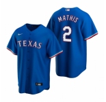 Men's Nike Texas Rangers #2 Jeff Mathis Royal Alternate Stitched Baseball Jersey