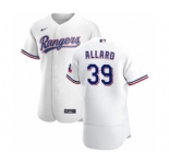 Men's Nike Texas Rangers #39 Kolby Allard White Home 2020 Authentic Player Baseball Jersey