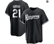 Mens Texas Rangers #21 Jake Burger Nike Black Fashion Limited Jersey