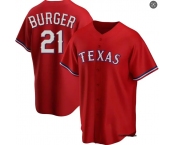 Mens Texas Rangers #21 Jake Burger Nike Red Alternate Limited Jersey
