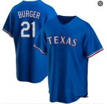 Mens Texas Rangers #21 Jake Burger Nike Royal Alternate Limited Jersey