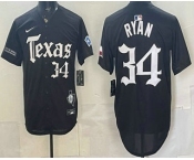 Men's Texas Rangers #34 Nolan Ryan Black Gothic Mexico 2025 Vapor Premier Limited Jersey