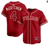 Mens Texas Rangers #4 Andrew McCutchen 2026 Viva Tejas City Connect Limited 2.0 Jersey Maroon