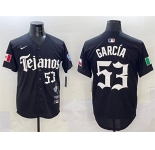 Men's Texas Rangers #53 Adolis GarcÃa Black Mexico 2025 Vapor Premier Limited Stitched Baseball Jersey