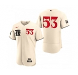 Men's Texas Rangers #53 Adolis GarcÃa Cream 2023 City Connect Flex Base Stitched Baseball Jersey