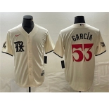 Men's Texas Rangers #53 Adolis GarcÃa Cream City Connect Cool Base Stitched Baseball Jersey