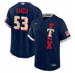 Men's Texas Rangers #53 Adolis GarcÃa Nike Navy 2021 MLB All-Star Game Replica Player Jersey
