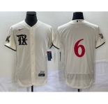 Men's Texas Rangers #6 Josh Jung Cream 2023 City Connect Flex Base Stitched Baseball Jersey