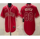 Men's Texas Rangers #80 Kumar Rocker Red 2026 City Connect Stadium Jersey