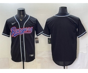 Men's Texas Rangers Blank 2026 Fashion Replica Black Out Stitched Baseball Jersey