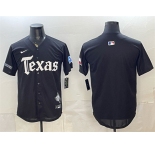 Men's Texas Rangers Blank Black Gothic Mexico 2025 Vapor Premier Limited Stitched Baseball Jersey