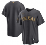 Men's Texas Rangers Blank Charcoal 2022 All-Star Cool Base Stitched Baseball Jersey