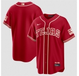 Men's Texas Rangers Blank Red 2026 City Connect Stadium Stitched Baseball Jersey