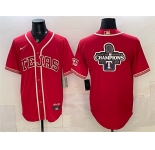 Men's Texas Rangers Team Big Logo Red 2026 City Connect Stadium Stitched Baseball Jerseys
