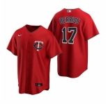Men's Nike Minnesota Twins #17 Jose Berrios Red Alternate Stitched Baseball Jersey
