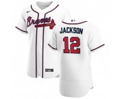 Atlanta Braves #12 Alex Jackson Men's Nike White Home 2020 Authentic Player MLB JerseyAtlanta Braves #12 Alex Jackson Men's Nike White Home 2020 Authentic