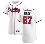 Atlanta Braves #27 Austin Riley Men's Nike White Home 2020 Authentic Player MLB Jersey