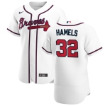 Atlanta Braves #32 Cole Hamels Men's Nike White Home 2020 Authentic Player MLB Jersey