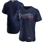Atlanta Braves Men's Nike Navy Alternate 2020 Authentic Team Name MLB Jersey