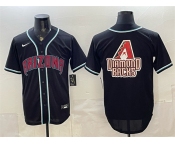 Men's Arizona Diamondbacks Team Big Logo 2026 Fashion Replica Black Out Stitched Baseball Jersey