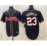 Men's Atlanta Braves #23 Michael Harris II 2026 Fashion Replica Black Out Stitched Baseball Jersey
