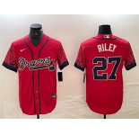 Men's Atlanta Braves #27 Austin Riley Red City Connect Cool Base Stitched Baseball Jersey
