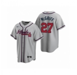 Men's Atlanta Braves #27 Fred McGriff Nike Gray 2020 Replica Road Jersey