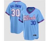 Men's Atlanta Braves #30 Drake Baldwin Powder Blue 2026 City Connect Stadium Stitched Baseball Jersey