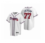 Men's Atlanta Braves #77 Luke Jackson Nike White 2020 Replica Home Jersey