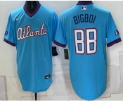 Men's Atlanta Braves #88 Big Boi Blue 2026 City Connect Stadium Stitched Jersey