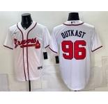 Men's Atlanta Braves #96 OutKast White Cool Base Stitched Baseball Jersey