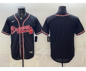 Men's Atlanta Braves Blank 2026 Fashion Replica Black Out Stitched Baseball Jersey