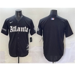 Men's Atlanta Braves Blank Black Gothic South x Outkast Edition Vapor Limited Stitched Baseball Jersey