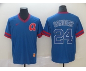 Men's Nike Atlanta Braves #24 Deion Sanders Blue M&N MLB Jerse