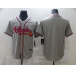 Nike Atlanta Braves Blank Grey 2020 Cool Base Baseball Jersey